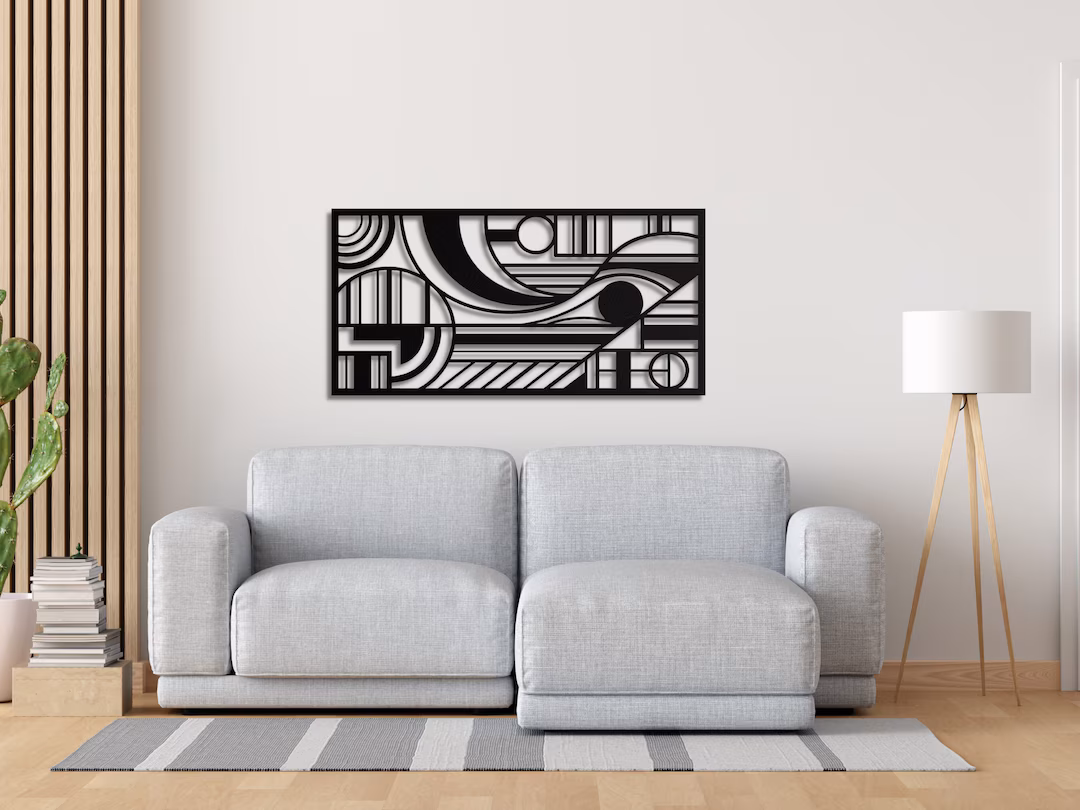 Abstract Geometric Metal Frame