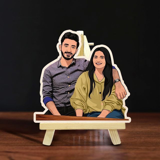 Rustic Wooden Engraved Frame